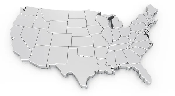 3d rendu d'une carte des États-Unis Images De Stock Libres De Droits