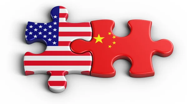 США - Китай Лицензионные Стоковые Фото