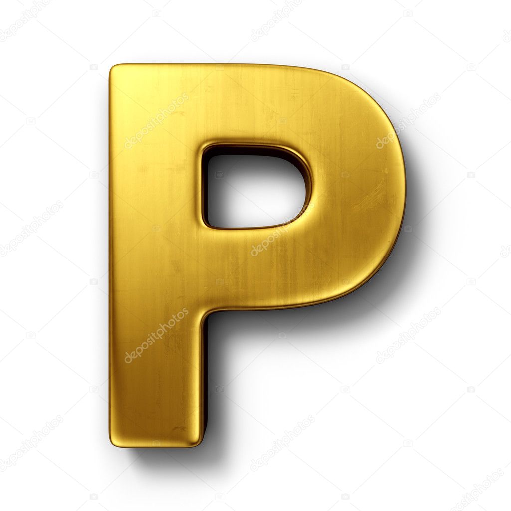 The letter P in gold Stock Photo by ©zentilia 8292976
