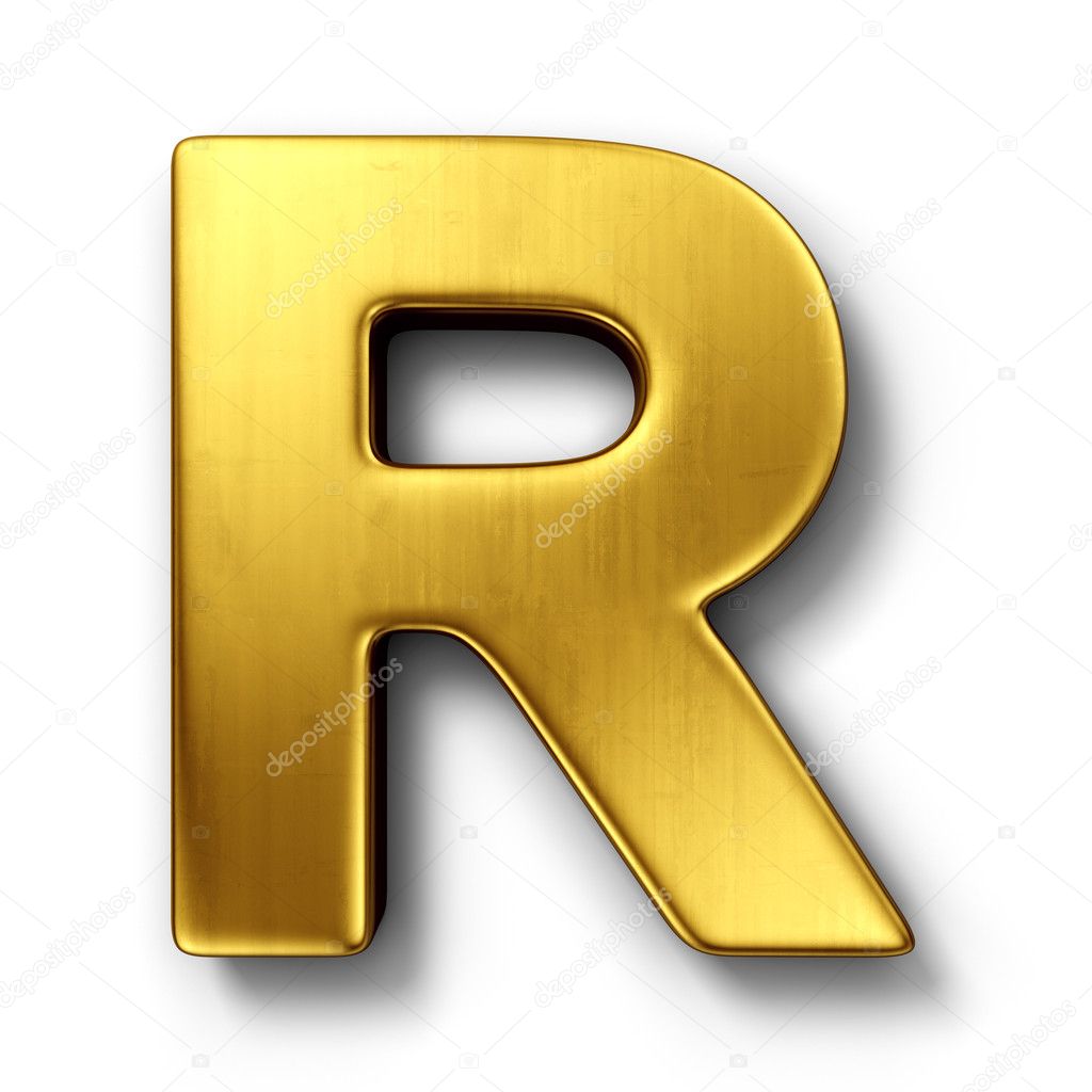 The letter R in gold Stock Photo by ©zentilia 8293005