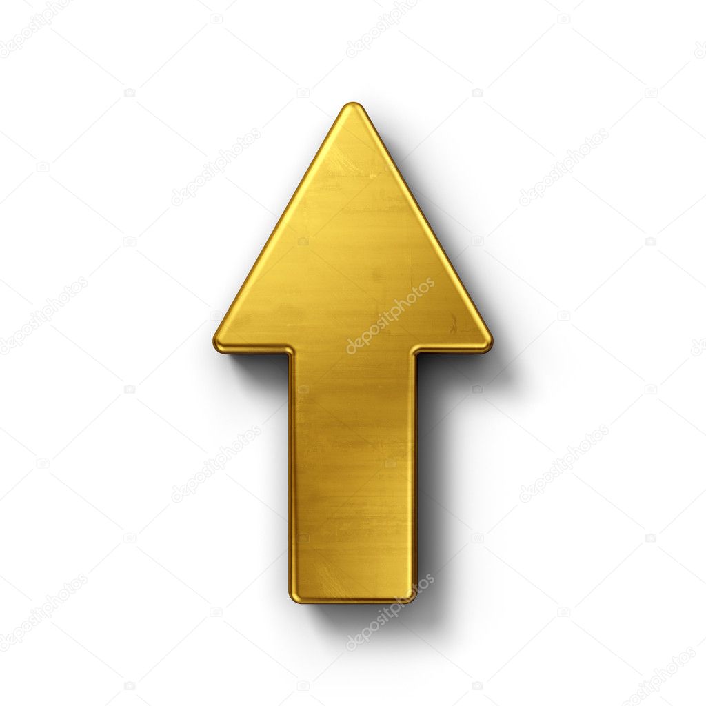 Arrow pointing up in gold