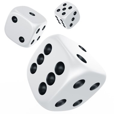 Dices in mid air clipart