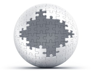 büyük bir delik ile küre puzzle