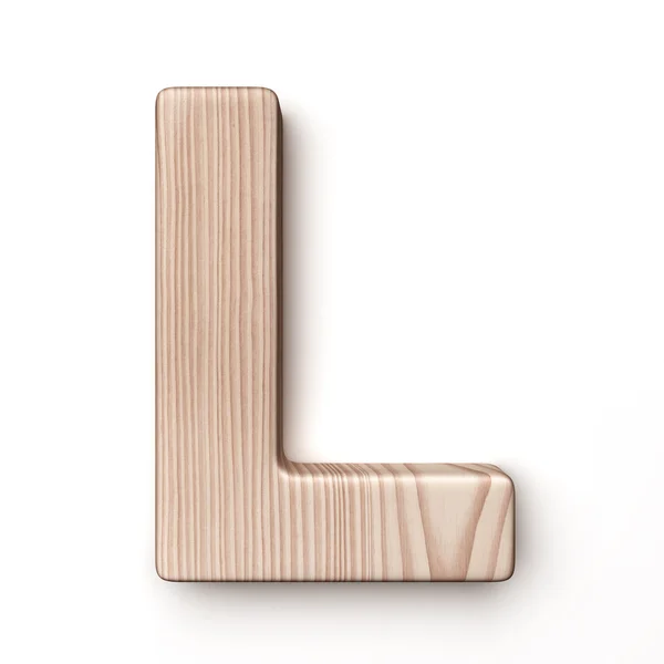 La lettera L in legno — Foto Stock