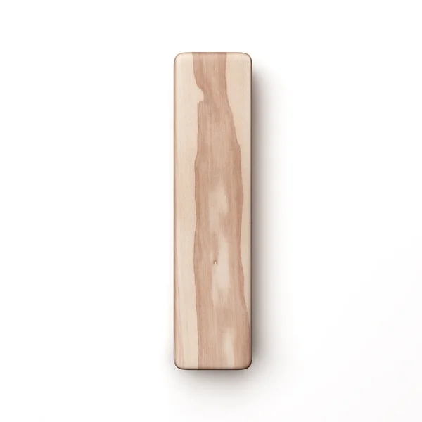 Der Buchstabe i in Holz — Stockfoto