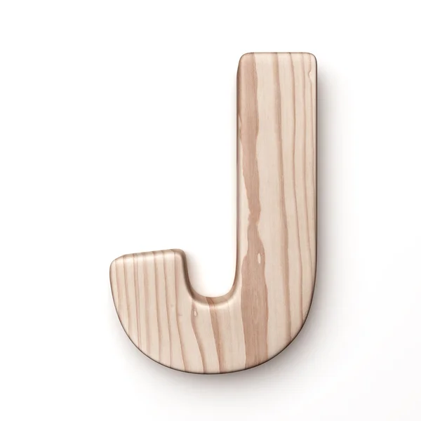 The letter J in wood — Stock Photo, Image