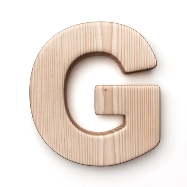 De brief g in hout — Stockfoto