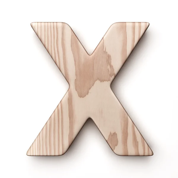 De letter x in hout — Stockfoto