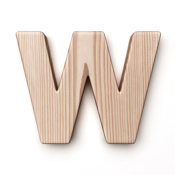 La letra W en madera — Foto de Stock