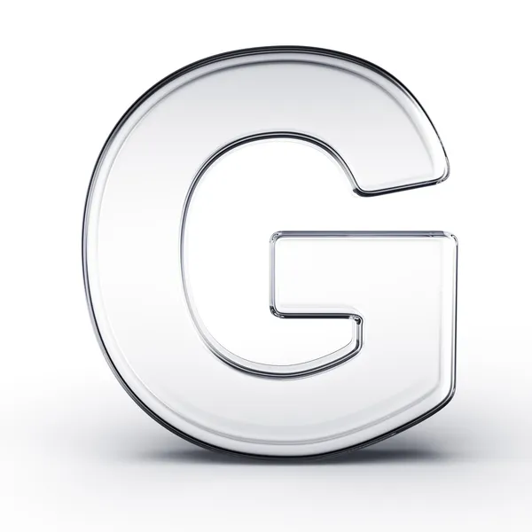 Το γράμμα g σε ποτήρι — Φωτογραφία Αρχείου