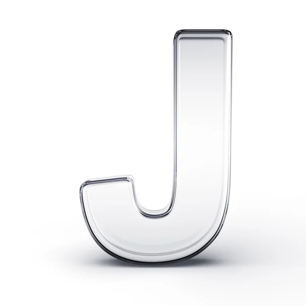 La letra J en vidrio — Foto de Stock