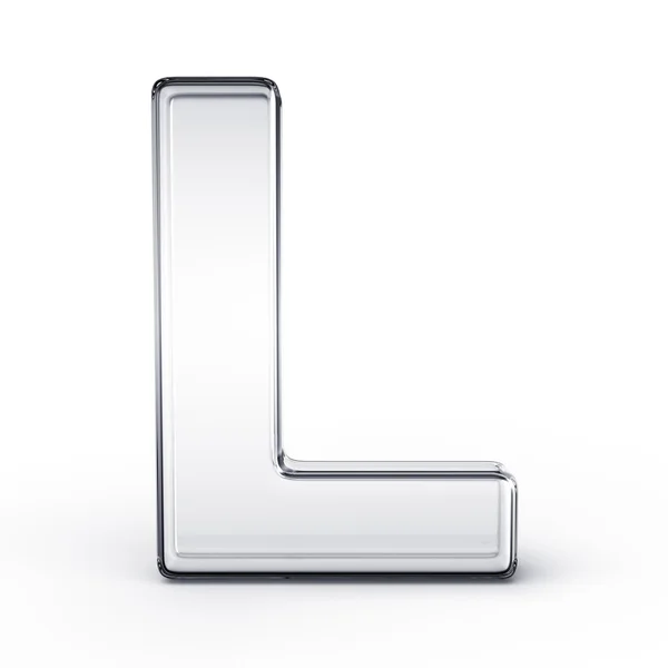 La letra L en vidrio —  Fotos de Stock