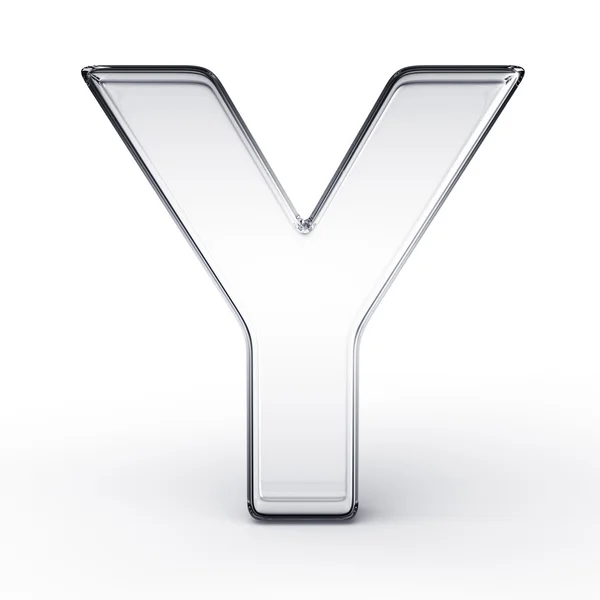 The letter Y in glass — Stock Photo, Image