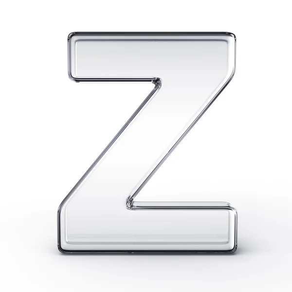 A letra Z em vidro — Fotografia de Stock