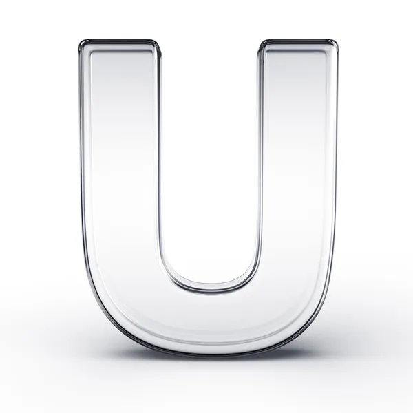 Буква U в стекле — стоковое фото