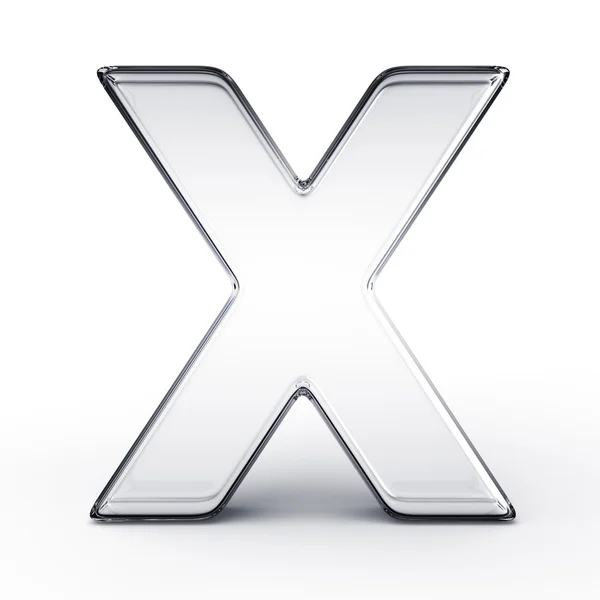 The letter X in glass — Stock Photo, Image