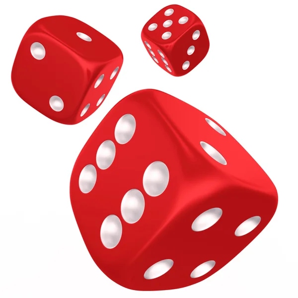 Dices in mid air — Stock Photo, Image
