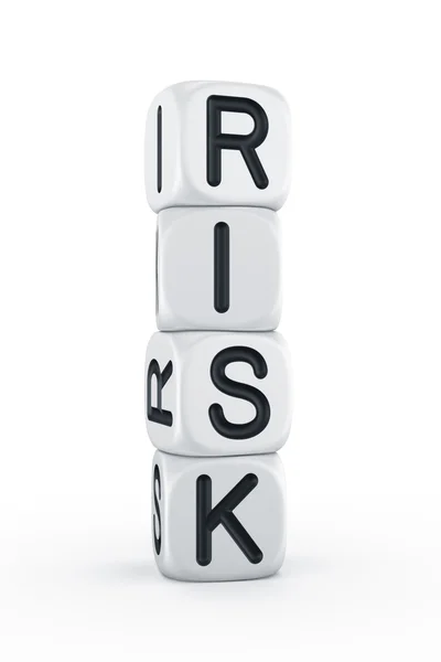 Risiko-Würfel — Stockfoto