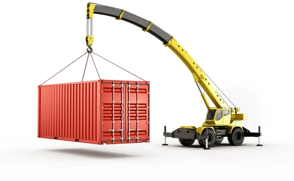 Zware verschepende container — Stockfoto