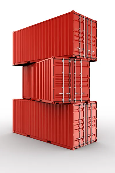 Stacked shipping container — Stock Photo, Image