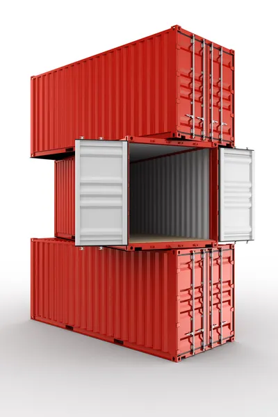 Stacked shipping container — Stock Photo, Image