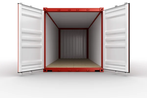 Open verschepende container — Stockfoto