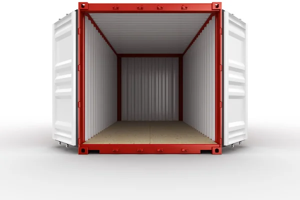 Open verschepende container — Stockfoto