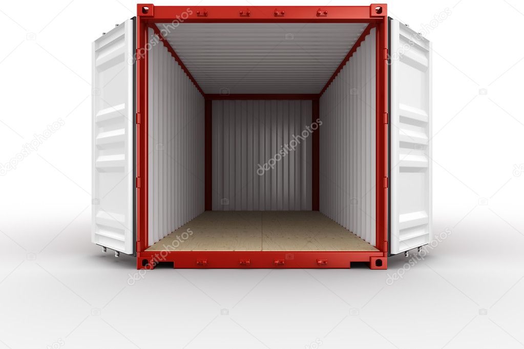 Open shipping container