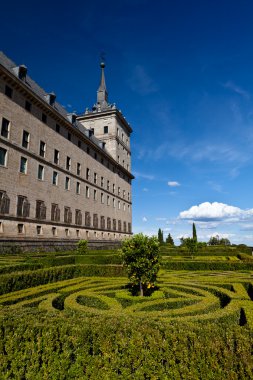 San Lorenzo de El Escorial Monastery , Spain on a Sunny Day clipart