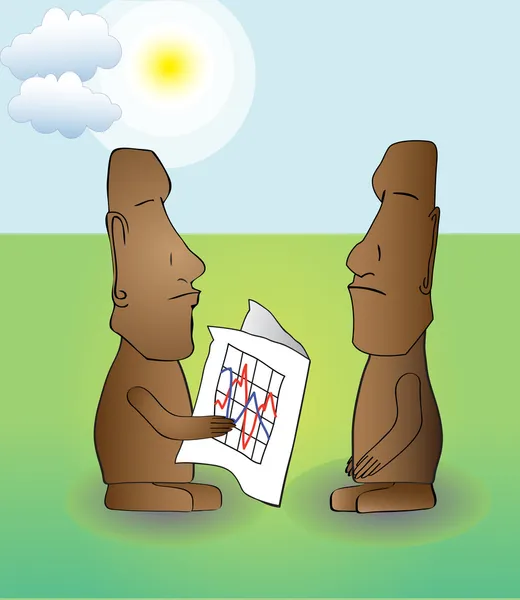 Makléř moai — Stockový vektor