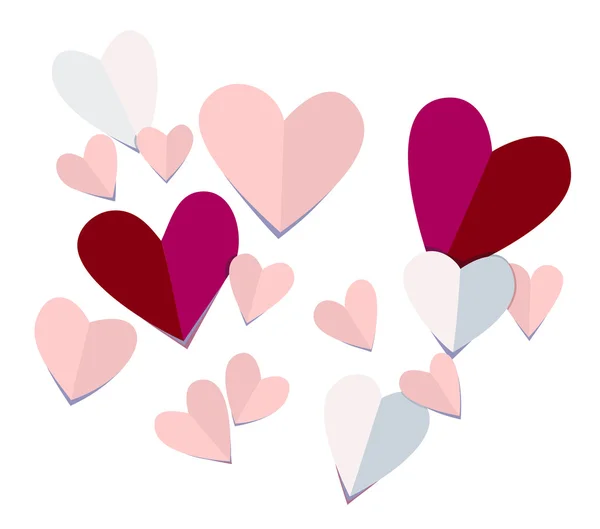 stock vector Paper hearts