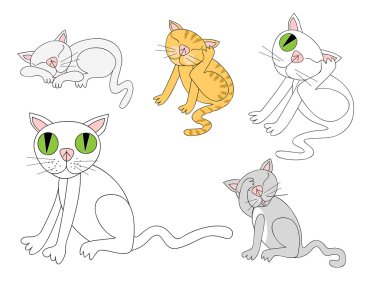 Cat doing cat-like things clipart