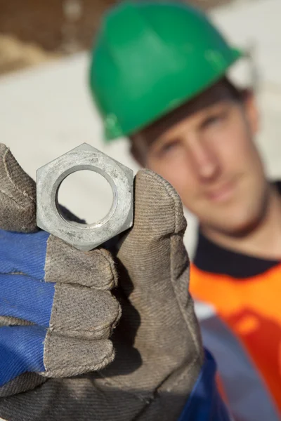 Looking through bolt — Stock Photo, Image