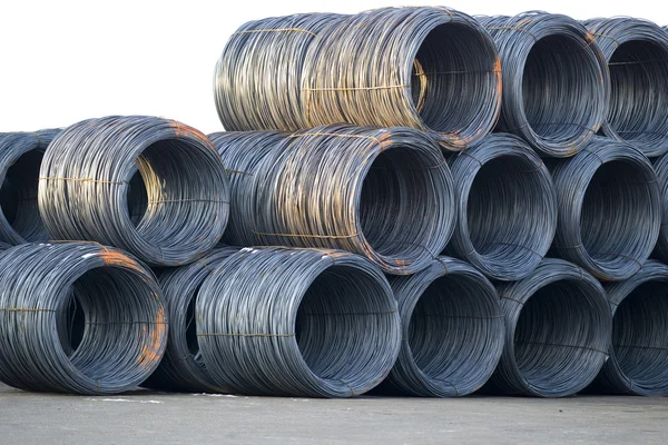 Shiny Cable Wire Rolls — Stock Photo, Image