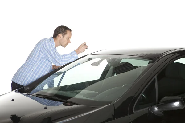 Insurance claim, expert at work — Stock Photo, Image