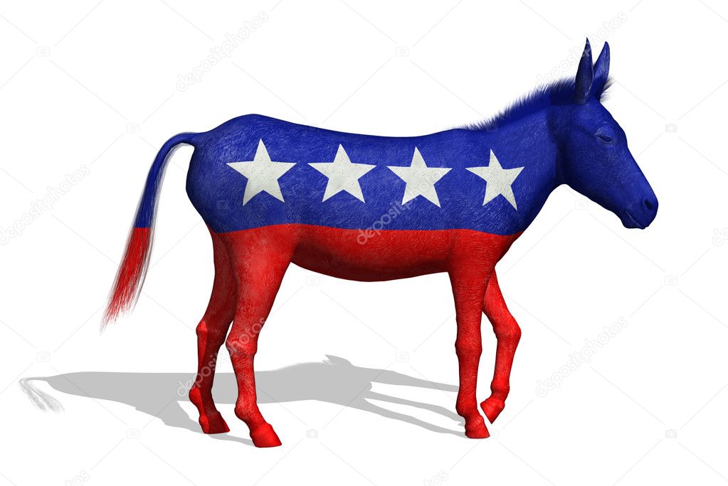 Democrat Donkey - the symbol for the democratic party in the US