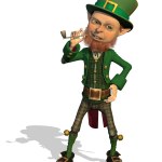 Elf leprechaun smoking pipe for saint patrick's day — Stock Photo ...