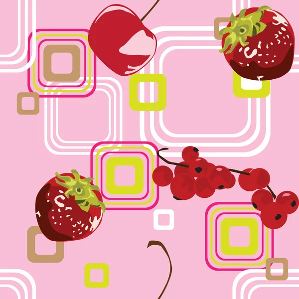 Seamless background with berries — Stock Vector