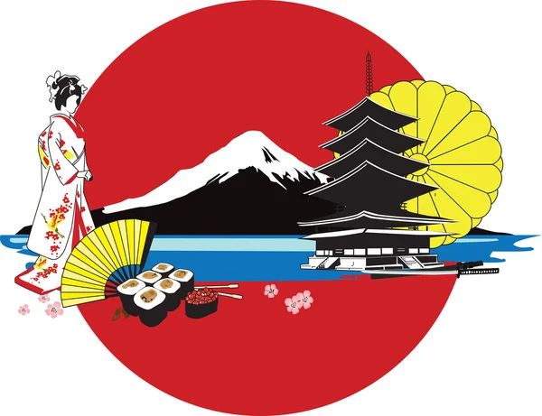 Fondo con caracteres japoneses — Archivo Imágenes Vectoriales