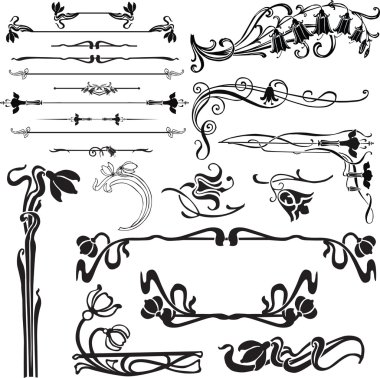 Decoration for pages with bells clipart