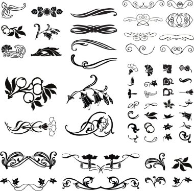 Decor items clipart