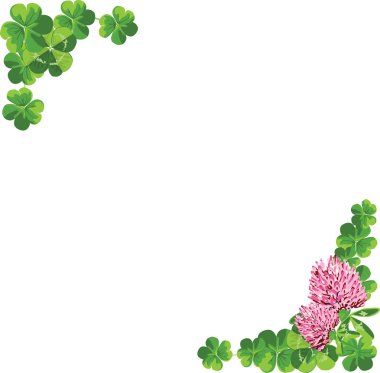 Frame of clover clipart