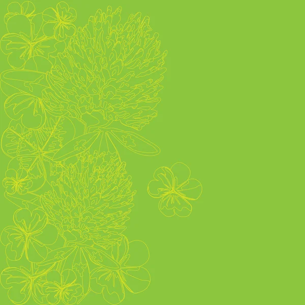 Groene bloemige achtergrond — Stockvector