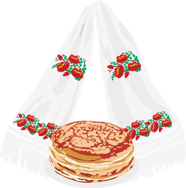 Pancakes and tovel clipart