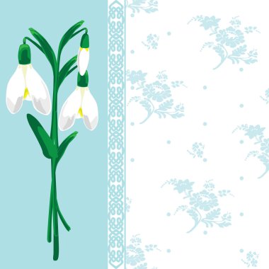 Spring postcard clipart