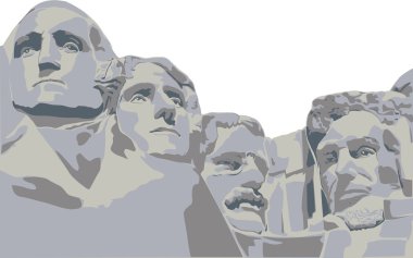 Four presidents Mount Rushmore clipart