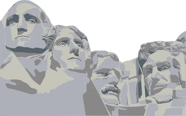 Чотири президентів горі Рашмор Ліцензійні Стокові Ілюстрації