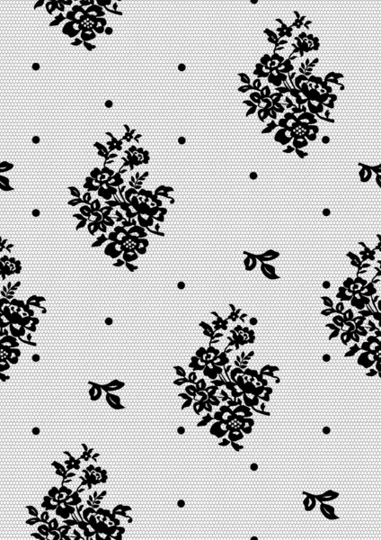 Fond sans couture avec dentelle noire — Image vectorielle
