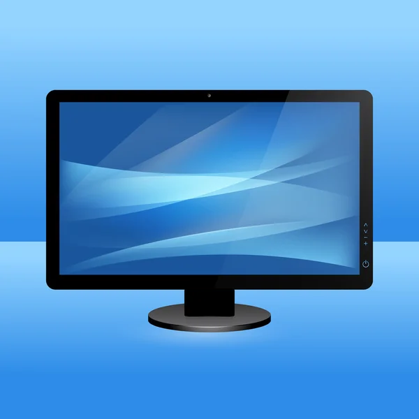 Balck TV, LCD, Monitor - Blue Abstract backgound — Stock Vector
