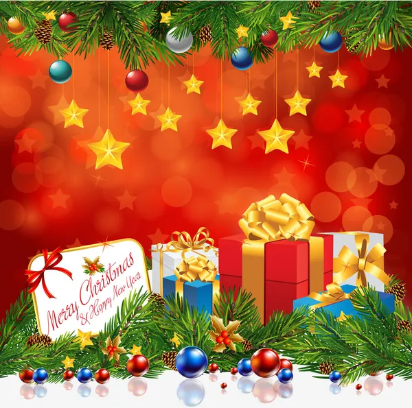Merry Christmas & Happy New Year — Stock Vector